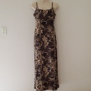 Astuces Velore Spaghetti Strap Brown Long Dress 3
